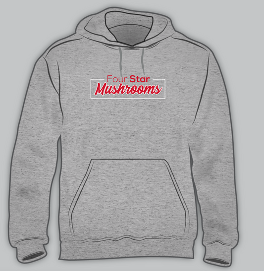 Four  Star Mushrooms Hoodie - Grey